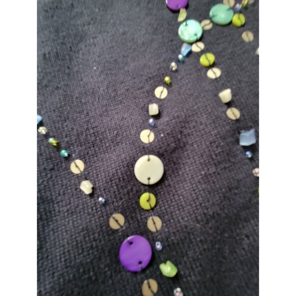 Womens Size Small Alfred Dunner 3/4 Sleeve Navy Blue Beaded Embellishments - Picture 4 of 4